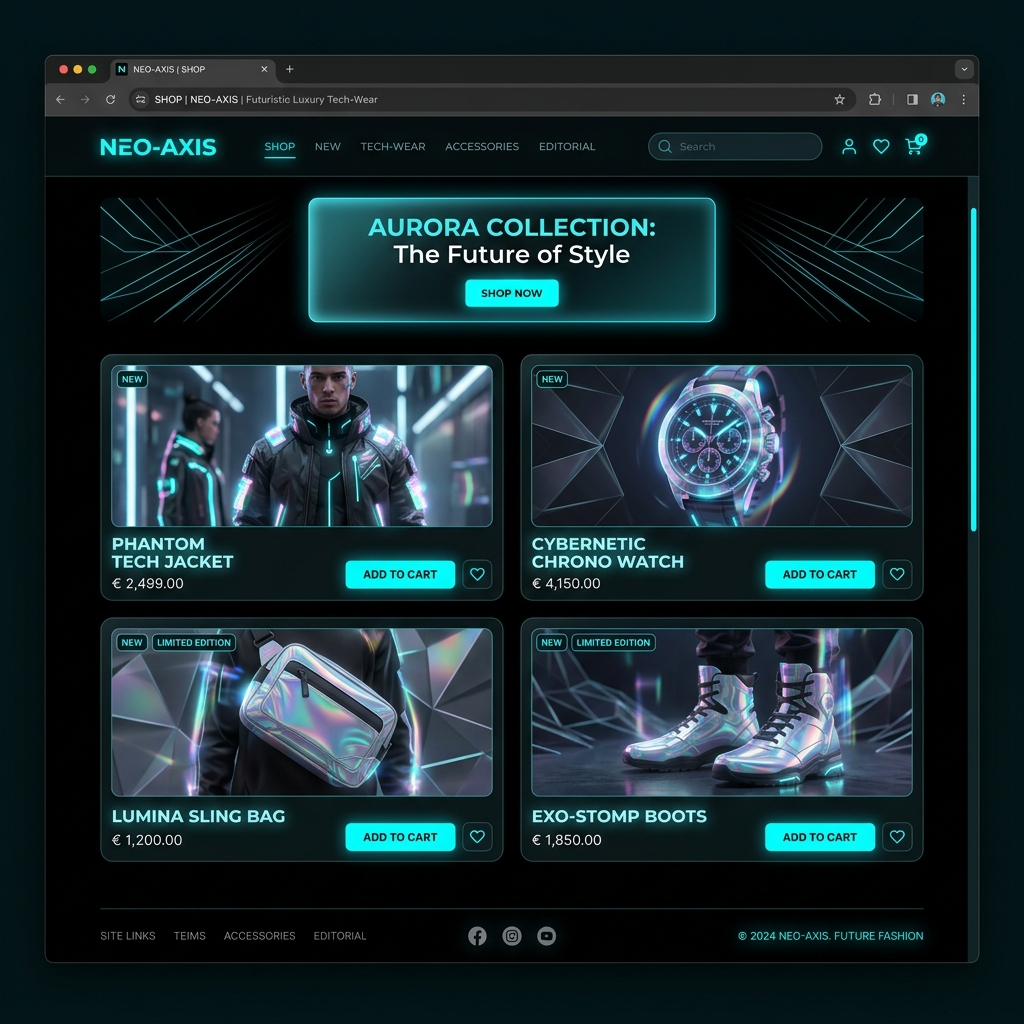 Neon Genesis — E-commerce Experience